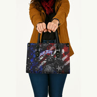 Personalized America New York Statue Of Liberty Leather Bag Dark Grunge American Flag Graffiti Street Art