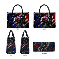 Personalized America New York Statue Of Liberty Leather Bag Dark Grunge American Flag Graffiti Street Art