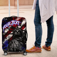 Personalized America New York Statue Of Liberty Luggage Cover Dark Grunge American Flag Graffiti Street Art