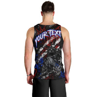 Personalized America New York Statue Of Liberty Men Tank Top Dark Grunge American Flag Graffiti Street Art