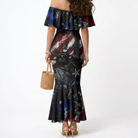 Personalized America New York Statue Of Liberty Mermaid Dress Dark Grunge American Flag Graffiti Street Art