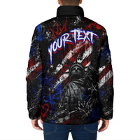 Personalized America New York Statue Of Liberty Padded Jacket Dark Grunge American Flag Graffiti Street Art