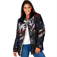 Personalized America New York Statue Of Liberty Padded Jacket Dark Grunge American Flag Graffiti Street Art