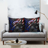 Personalized America New York Statue Of Liberty Pillow Cover Dark Grunge American Flag Graffiti Street Art