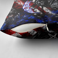 Personalized America New York Statue Of Liberty Pillow Cover Dark Grunge American Flag Graffiti Street Art