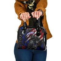 Personalized America New York Statue Of Liberty Shoulder Handbag Dark Grunge American Flag Graffiti Street Art