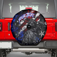 Personalized America New York Statue Of Liberty Spare Tire Cover Dark Grunge American Flag Graffiti Street Art