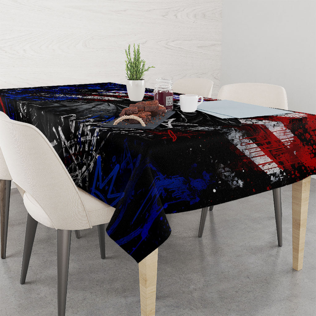 Personalized America New York Statue Of Liberty Tablecloth Dark Grunge American Flag Graffiti Street Art