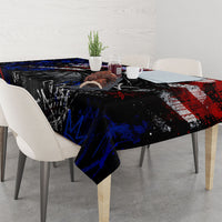 Personalized America New York Statue Of Liberty Tablecloth Dark Grunge American Flag Graffiti Street Art