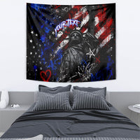 Personalized America New York Statue Of Liberty Tapestry Dark Grunge American Flag Graffiti Street Art
