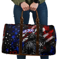 Personalized America New York Statue Of Liberty Travel Bag Dark Grunge American Flag Graffiti Street Art