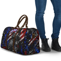 Personalized America New York Statue Of Liberty Travel Bag Dark Grunge American Flag Graffiti Street Art