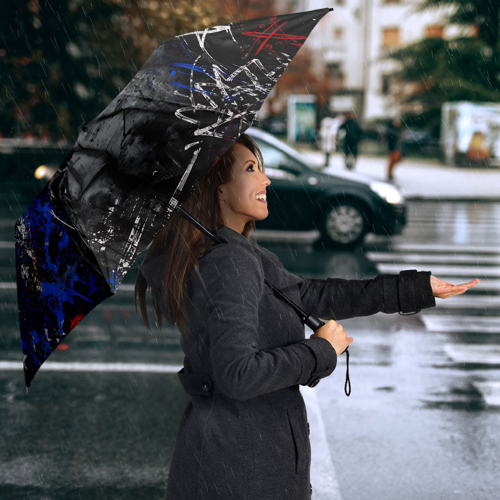 Personalized America New York Statue Of Liberty Umbrella Dark Grunge American Flag Graffiti Street Art