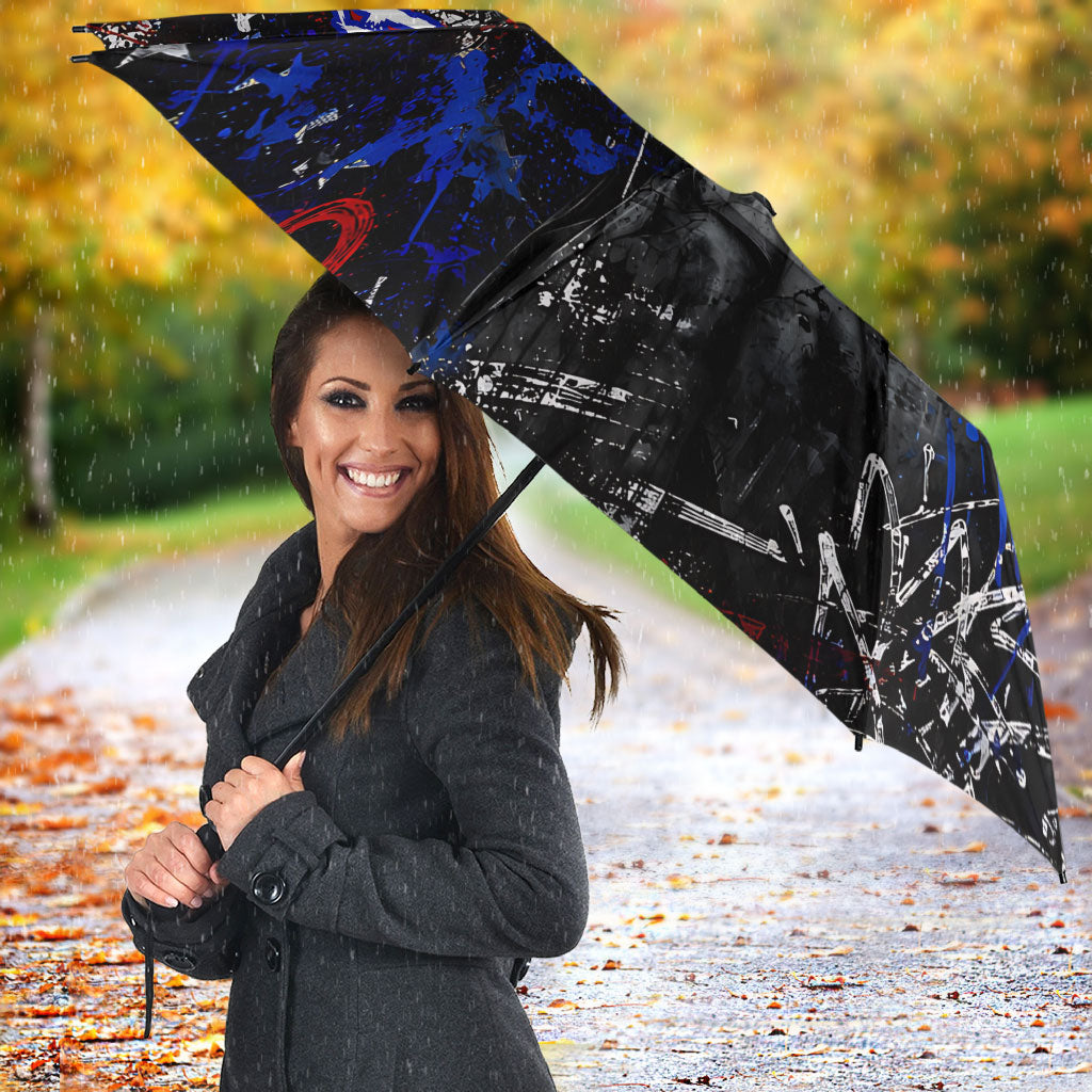 Personalized America New York Statue Of Liberty Umbrella Dark Grunge American Flag Graffiti Street Art