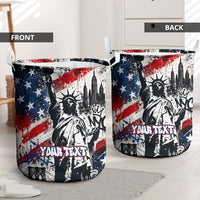 Personalized New York Statue Of Liberty Laundry Basket Grunge Street Art NYC Skyline American Pride