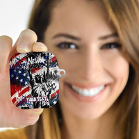 Personalized New York Statue Of Liberty AirPods Case Grunge Street Art NYC Skyline American Pride