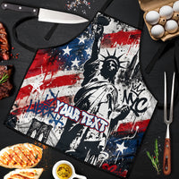 Personalized New York Statue Of Liberty Apron Grunge Street Art NYC Skyline American Pride