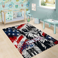 Personalized New York Statue Of Liberty Area Rug Grunge Street Art NYC Skyline American Pride