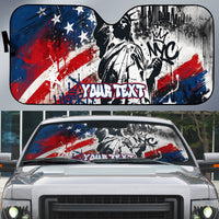 Personalized New York Statue Of Liberty Auto Sun Shade Grunge Street Art NYC Skyline American Pride
