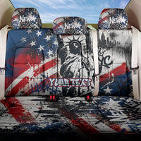 Personalized New York Statue Of Liberty Back Car Seat Cover Grunge Street Art NYC Skyline American Pride