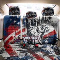 Personalized New York Statue Of Liberty Back Car Seat Cover Grunge Street Art NYC Skyline American Pride