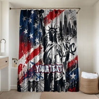 Personalized New York Statue Of Liberty Bathroom Set Grunge Street Art NYC Skyline American Pride