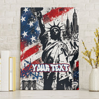 Personalized New York Statue Of Liberty Canvas Wall Art Grunge Street Art NYC Skyline American Pride