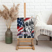 Personalized New York Statue Of Liberty Canvas Wall Art Grunge Street Art NYC Skyline American Pride