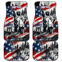 Personalized New York Statue Of Liberty Car Mats Grunge Street Art NYC Skyline American Pride