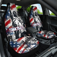 Personalized New York Statue Of Liberty Car Seat Cover Grunge Street Art NYC Skyline American Pride