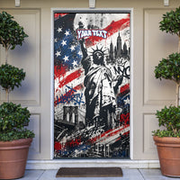 Personalized New York Statue Of Liberty Door Cover Grunge Street Art NYC Skyline American Pride