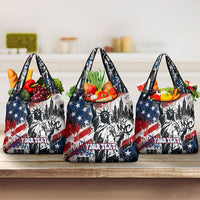 Personalized New York Statue Of Liberty Grocery Bag Grunge Street Art NYC Skyline American Pride