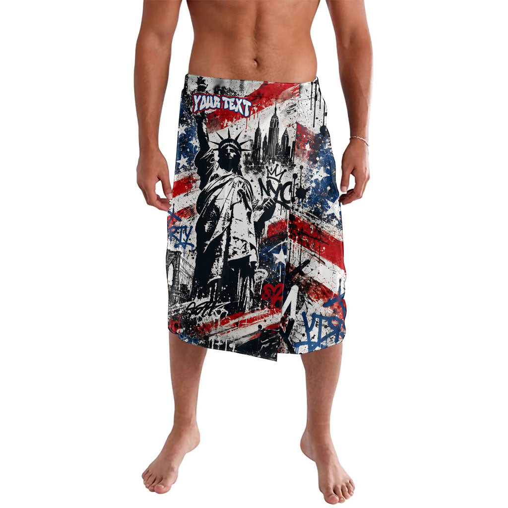 Personalized New York Statue Of Liberty Lavalava Grunge Street Art NYC Skyline American Pride
