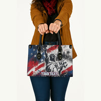 Personalized New York Statue Of Liberty Leather Bag Grunge Street Art NYC Skyline American Pride