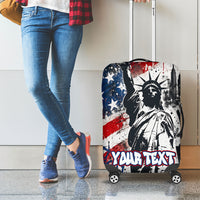 Personalized New York Statue Of Liberty Luggage Cover Grunge Street Art NYC Skyline American Pride