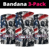 Personalized New York Statue Of Liberty Neck Gaiter Grunge Street Art NYC Skyline American Pride