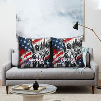 Personalized New York Statue Of Liberty Pillow Cover Grunge Street Art NYC Skyline American Pride