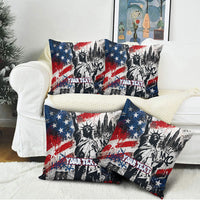 Personalized New York Statue Of Liberty Pillow Cover Grunge Street Art NYC Skyline American Pride