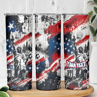 Personalized New York Statue Of Liberty Skinny Tumbler Grunge Street Art NYC Skyline American Pride