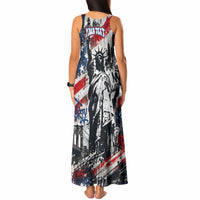 Personalized New York Statue Of Liberty Tank Maxi Dress Grunge Street Art NYC Skyline American Pride