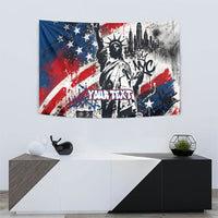 Personalized New York Statue Of Liberty Tapestry Grunge Street Art NYC Skyline American Pride