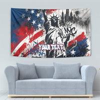 Personalized New York Statue Of Liberty Tapestry Grunge Street Art NYC Skyline American Pride