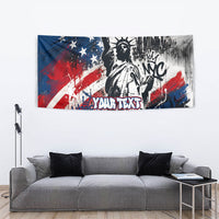 Personalized New York Statue Of Liberty Tapestry Grunge Street Art NYC Skyline American Pride