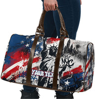 Personalized New York Statue Of Liberty Travel Bag Grunge Street Art NYC Skyline American Pride