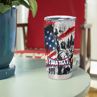 Personalized New York Statue Of Liberty Tumbler Cup Grunge Street Art NYC Skyline American Pride