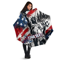 Personalized New York Statue Of Liberty Umbrella Grunge Street Art NYC Skyline American Pride