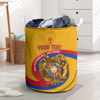Personalized Armenia Coat Of Arms Laundry Basket Armenian Flag Map And Patriotic Eagle Lion