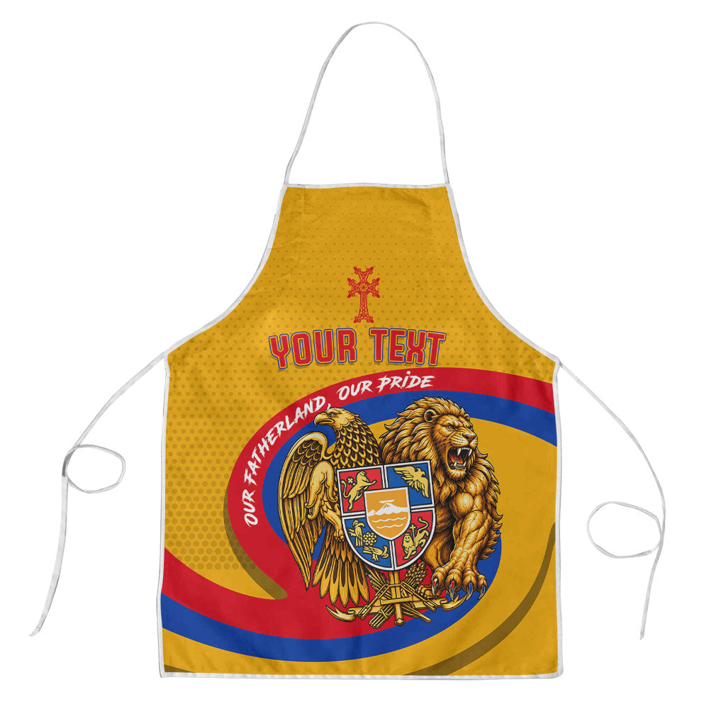Personalized Armenia Coat Of Arms Apron Armenian Flag Map And Patriotic Eagle Lion