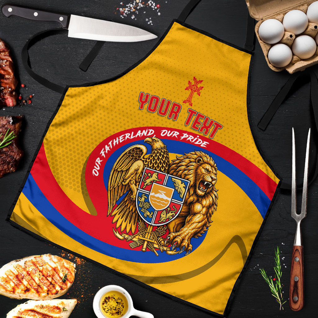 Personalized Armenia Coat Of Arms Apron Armenian Flag Map And Patriotic Eagle Lion
