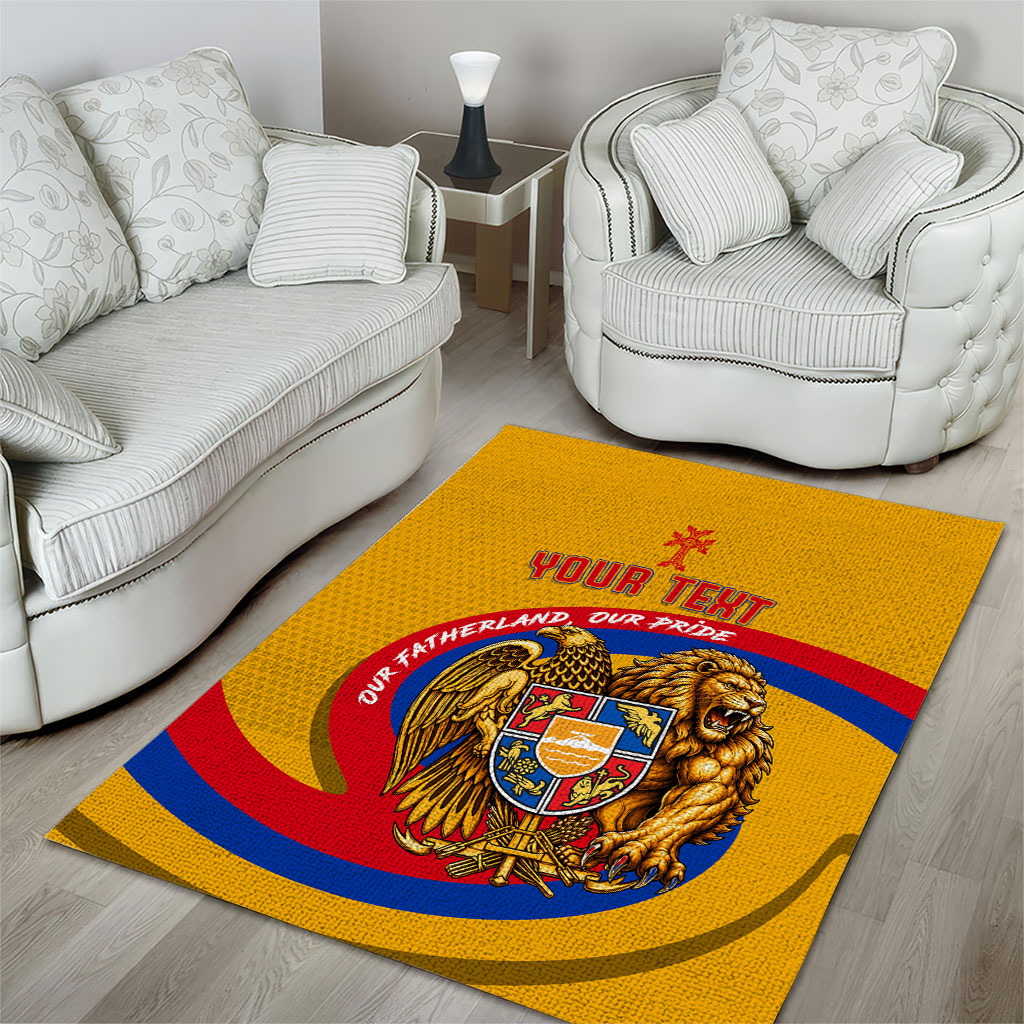 Personalized Armenia Coat Of Arms Area Rug Armenian Flag Map And Patriotic Eagle Lion
